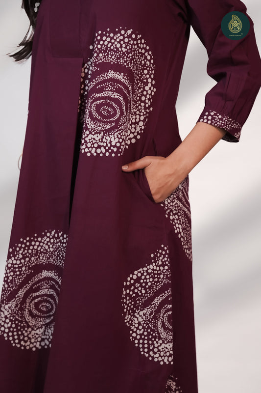 Redwine - Abstract Printed 2Pc Stitched Suit Set
