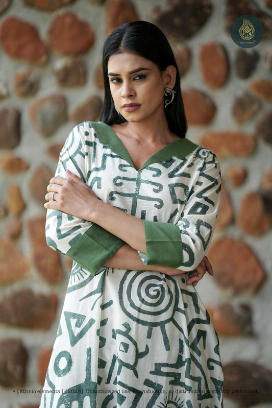 Stitched 2Pc Cotton Suit Set - Sage & Symbol