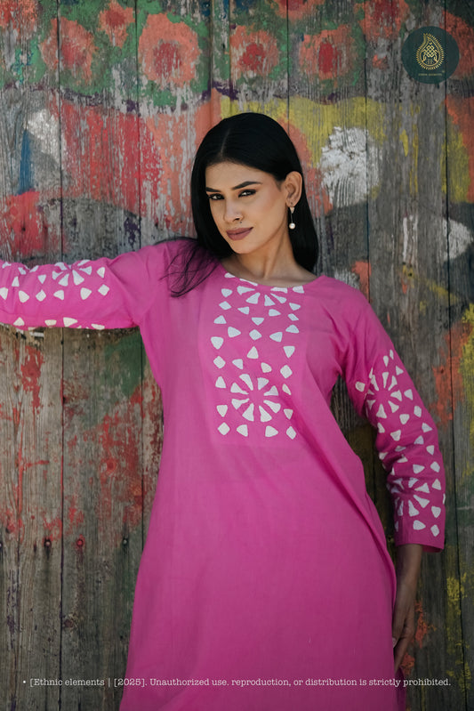 Stitched 2Pc Applique Suit Set - Meher Rose