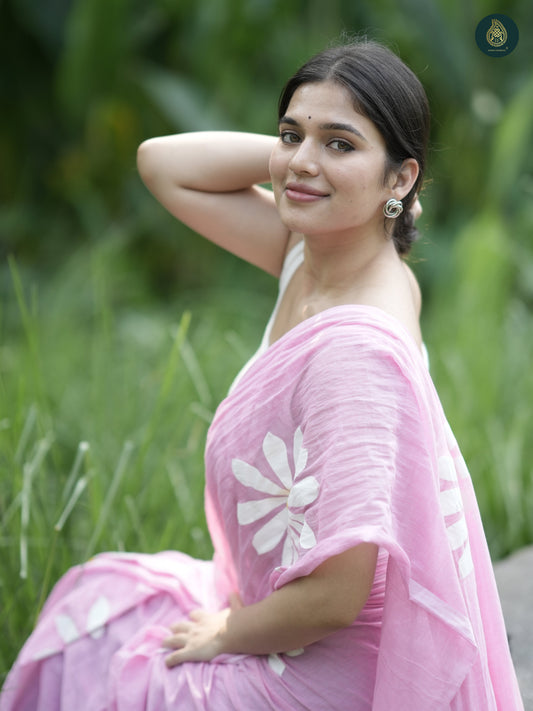 Hand Painted Cotton Saree - Consistency