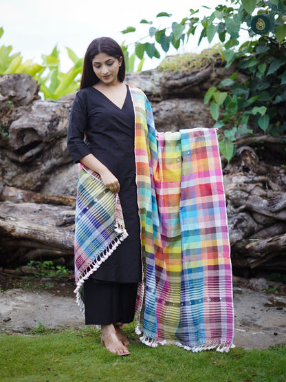 Stitched 3Pc Suit Set - Bhujodi & Metal Black