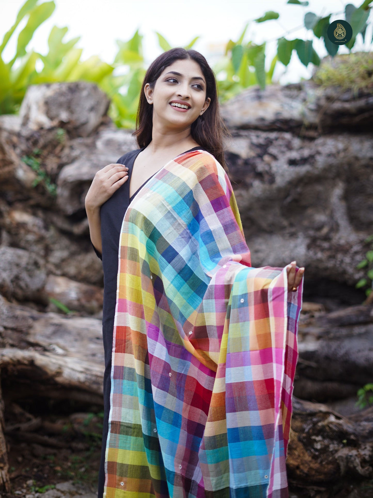 Stitched 3Pc Suit Set - Bhujodi & Metal Black