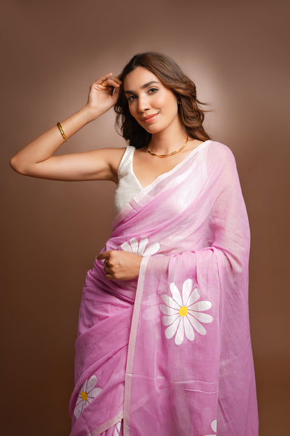 Hand Painted Cotton Saree - Consistency