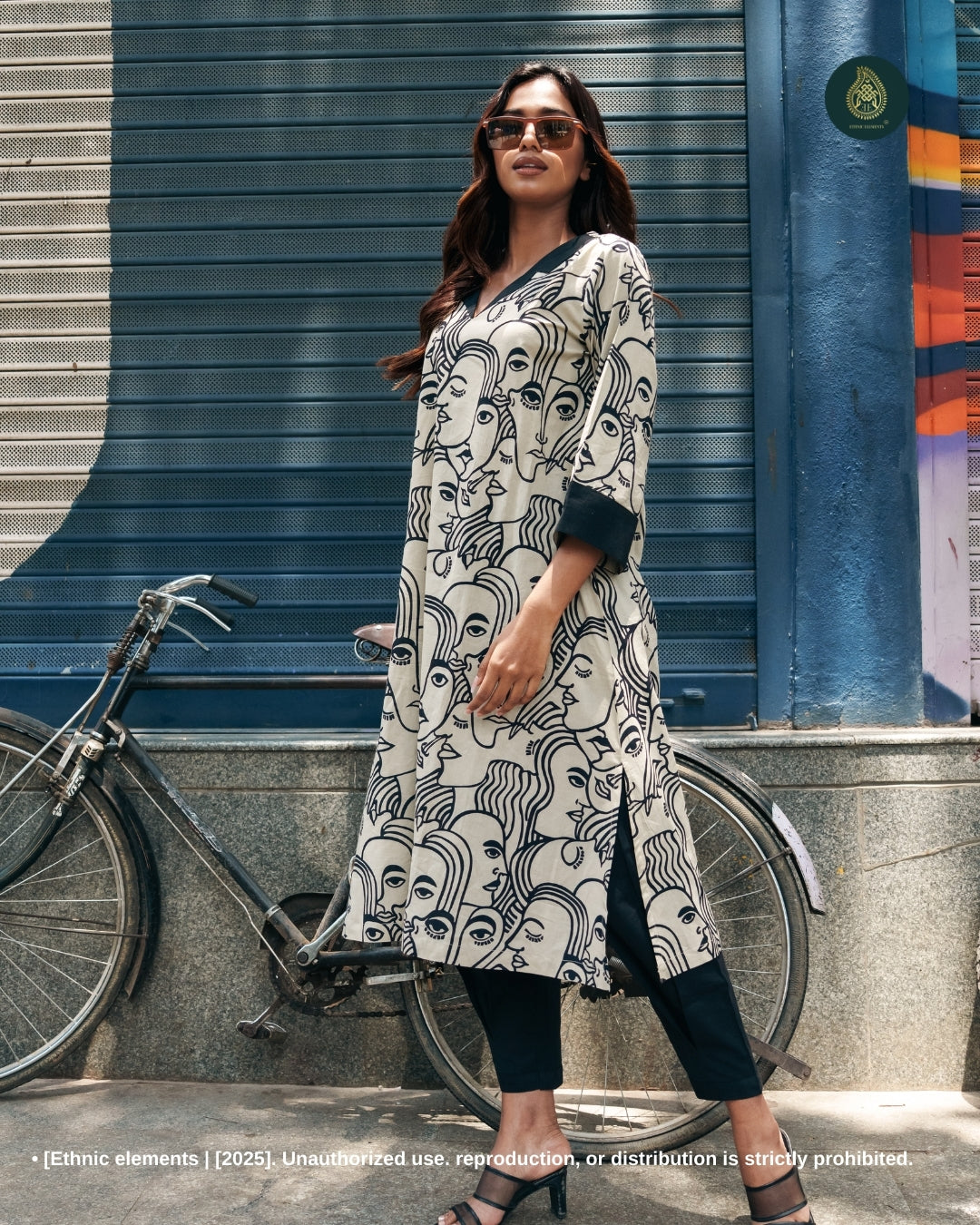 Stitched 2Pc Cotton Suit Set - Ink Whim