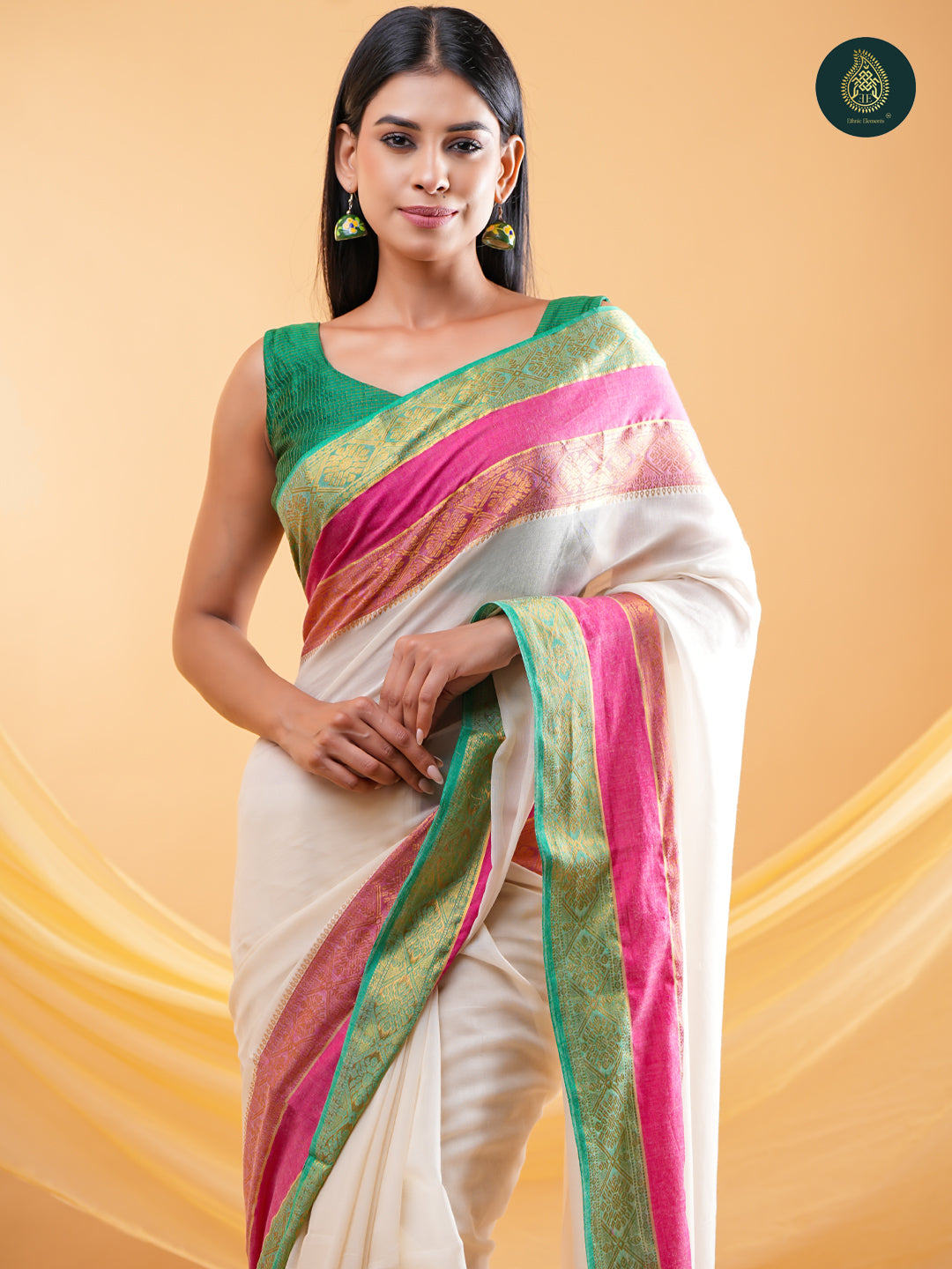 Saanjh Sutra - Mangalagiri Mul Cotton Loom Saree