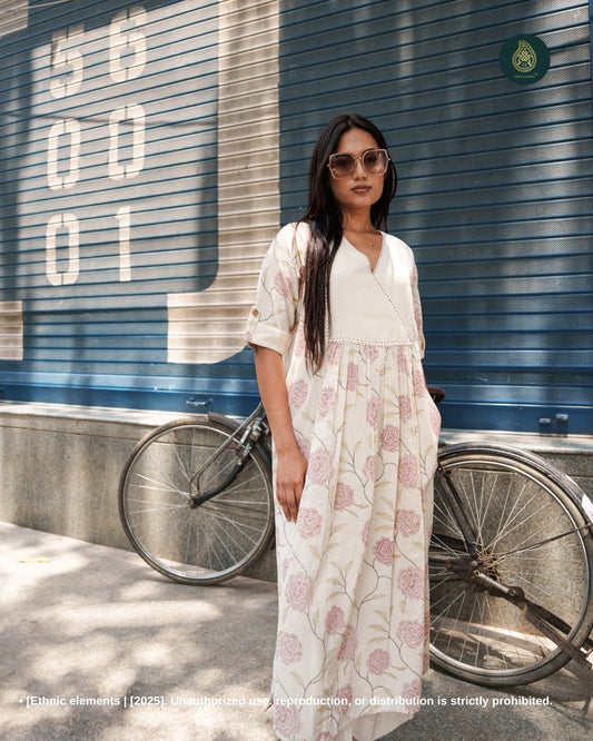 Stitched 2Pc Cotton Suit - Blush Breeze