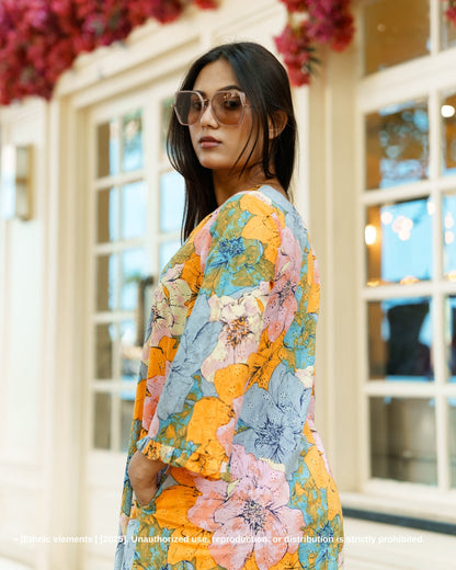 Stitched 2Pc Cotton Suit Set - Reverie Bloom