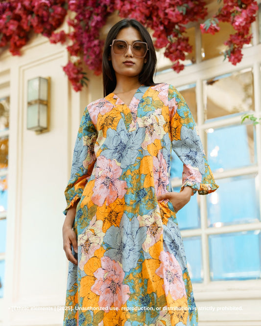 Stitched 2Pc Cotton Suit Set - Reverie Bloom