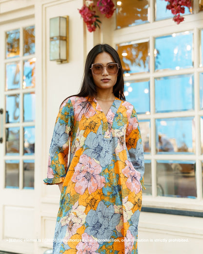 Stitched 2Pc Cotton Suit Set - Reverie Bloom