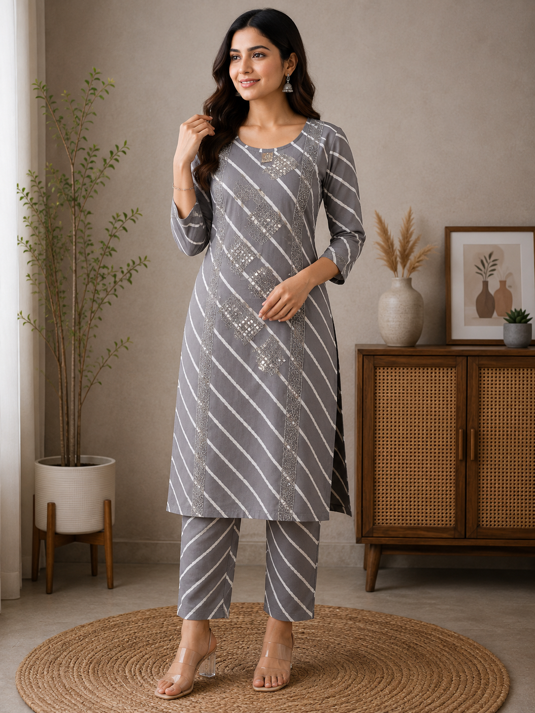 Naarira Cotton Sequin kurti