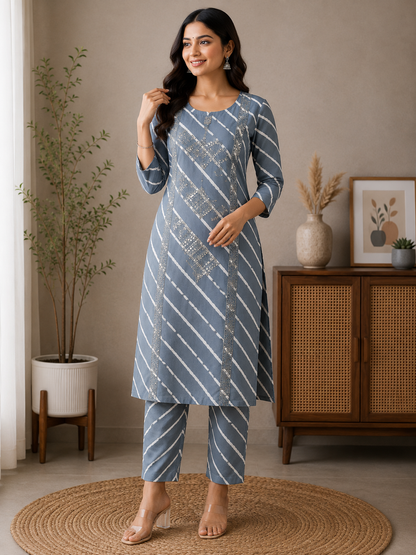 Naarira Cotton Sequin kurti
