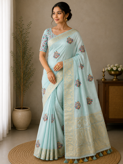 Naarira Sanyukta Pure Viscos Party Wear Sarees