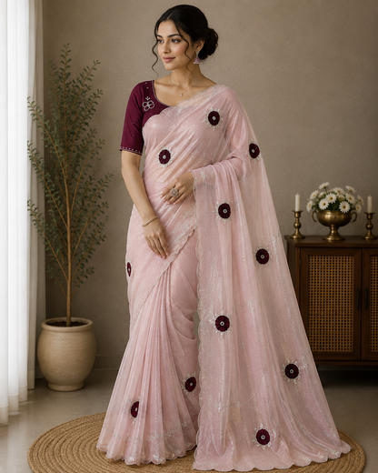 Naarira Dull Moss Designer Sarees
