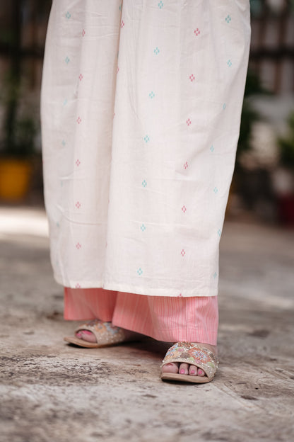 Weaved Cotton Stitched 2Pc Jamdani Suit Set