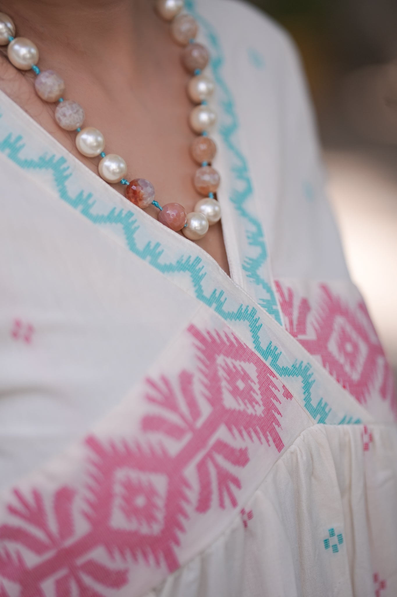 Weaved Cotton Stitched 2Pc Jamdani Suit Set