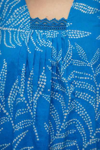Aquatic Fern Cord Set - Block Printed Cotton 2Pc Set