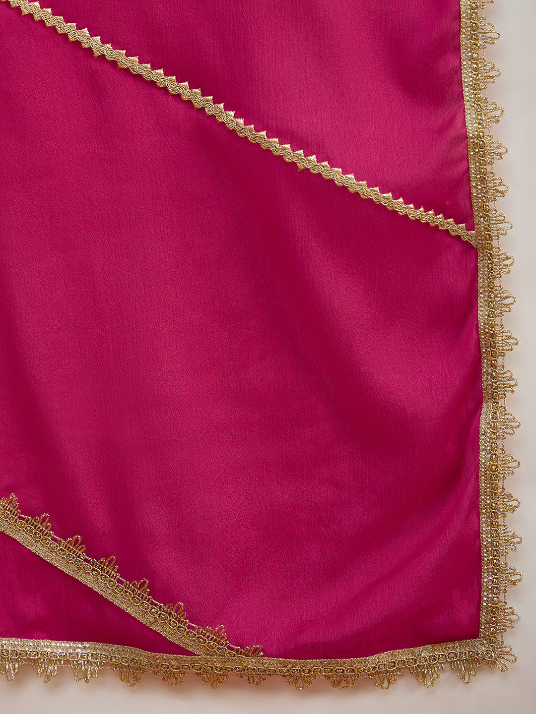 Janasya Women's Pink Silk Blend Embellished Straight Kurta with Sharara and Dupatta Set