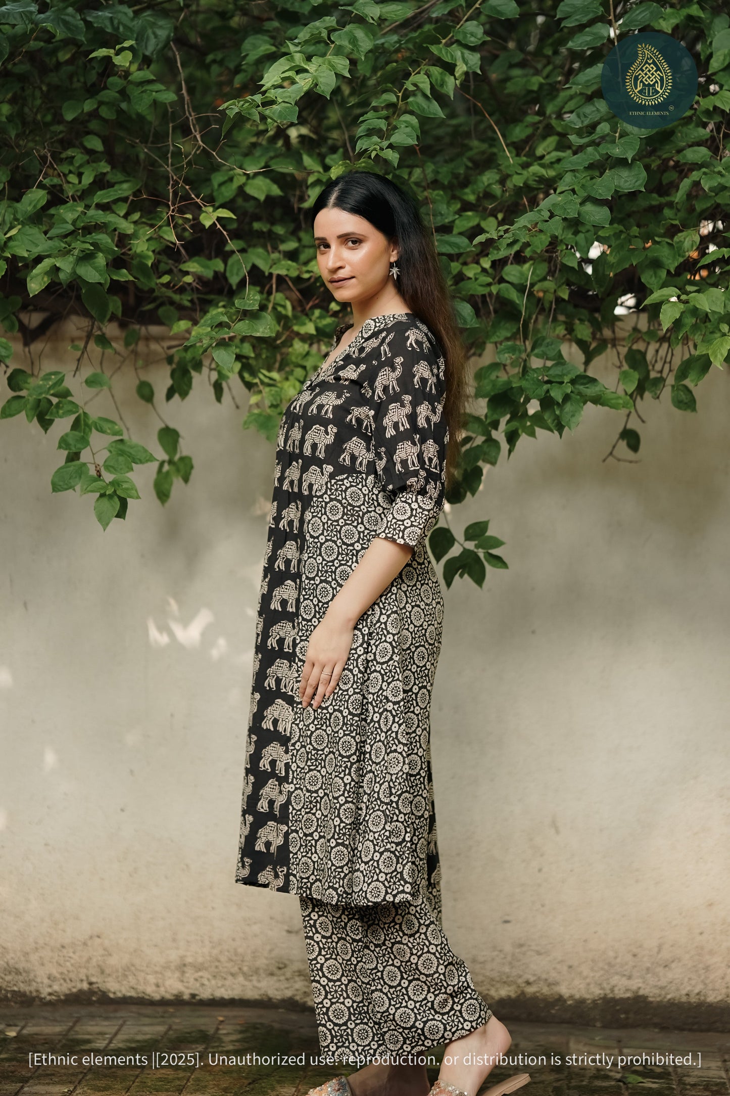 Siyah Cord Set - Hand Block Printed Cotton 2Pc Set