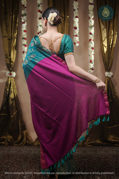 Jalpari - Mul Cotton Zari Floral Jaal Saree