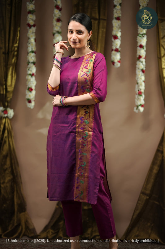 Jamuni Cord Set - Pathani Weaved Cotton 2Pc Set