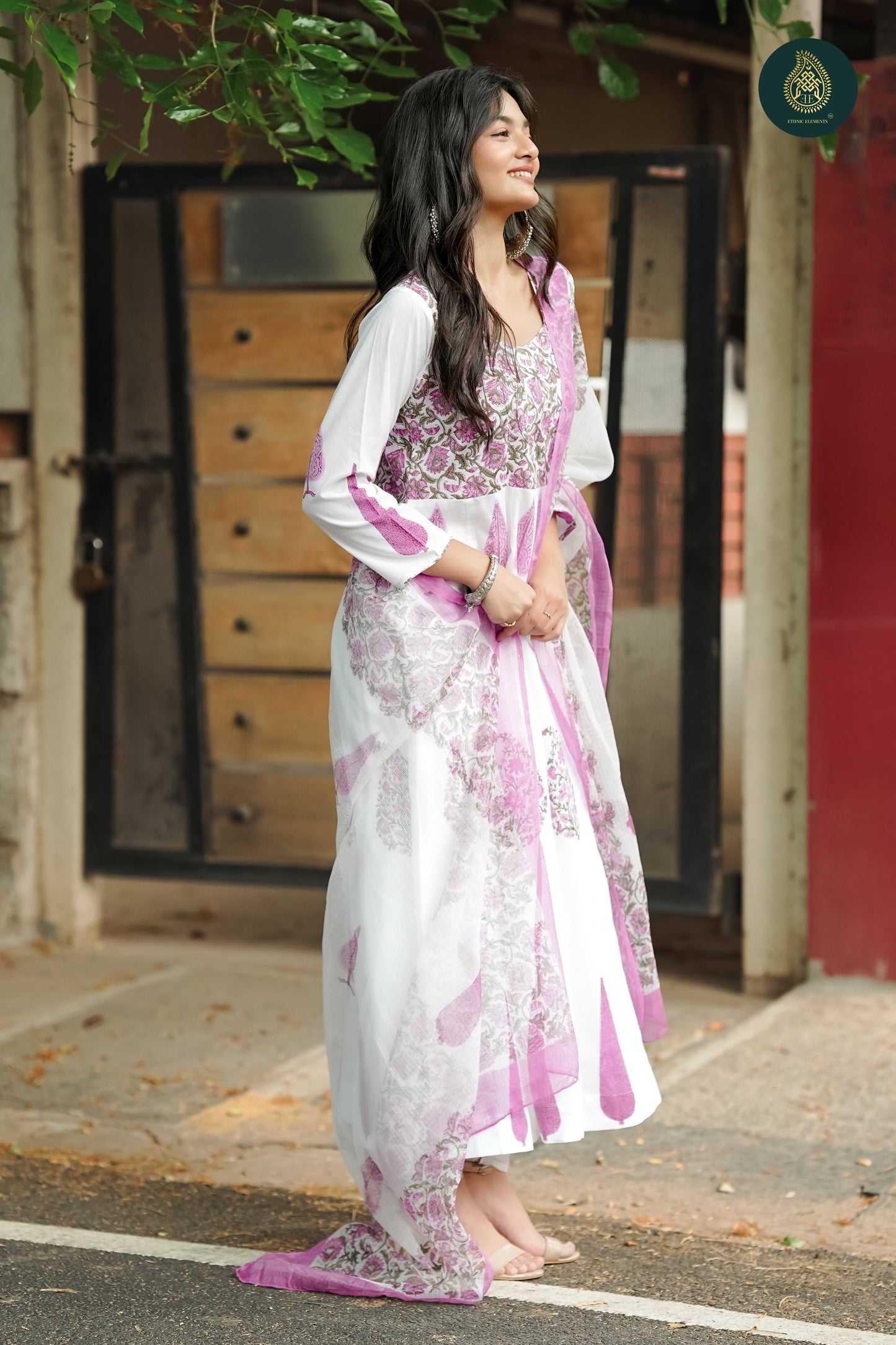 Mughal Galiyar- Handblockprint Cotton 3pc Stitched Suit Set