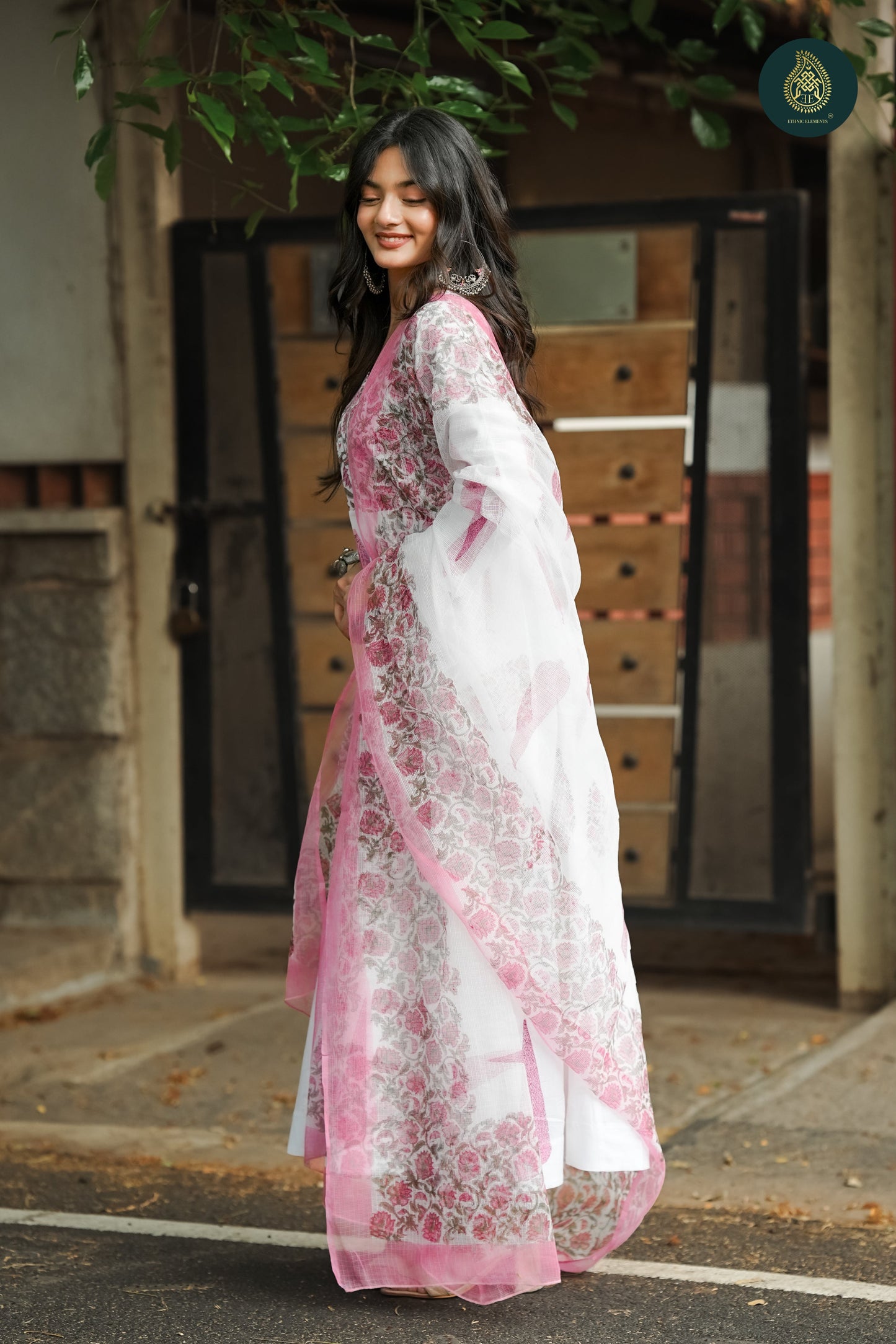 Mughal Rivayat - Handblock Cotton 3Pc stitched Suit Set