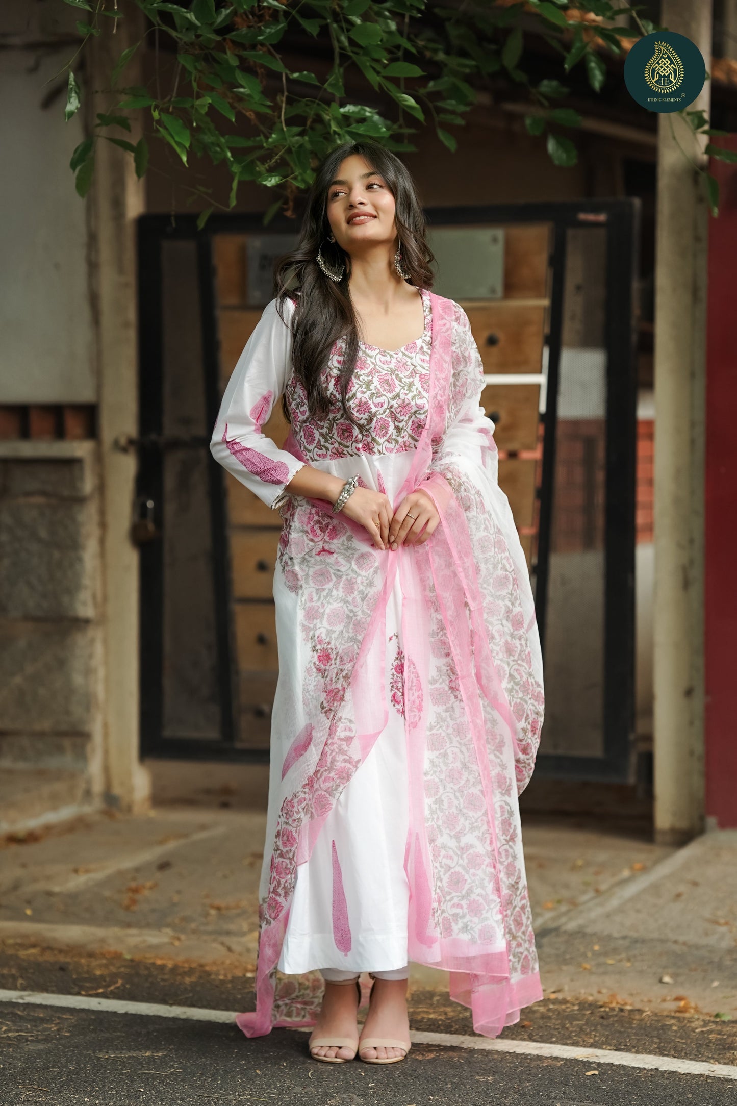 Mughal Rivayat - Handblock Cotton 3Pc stitched Suit Set
