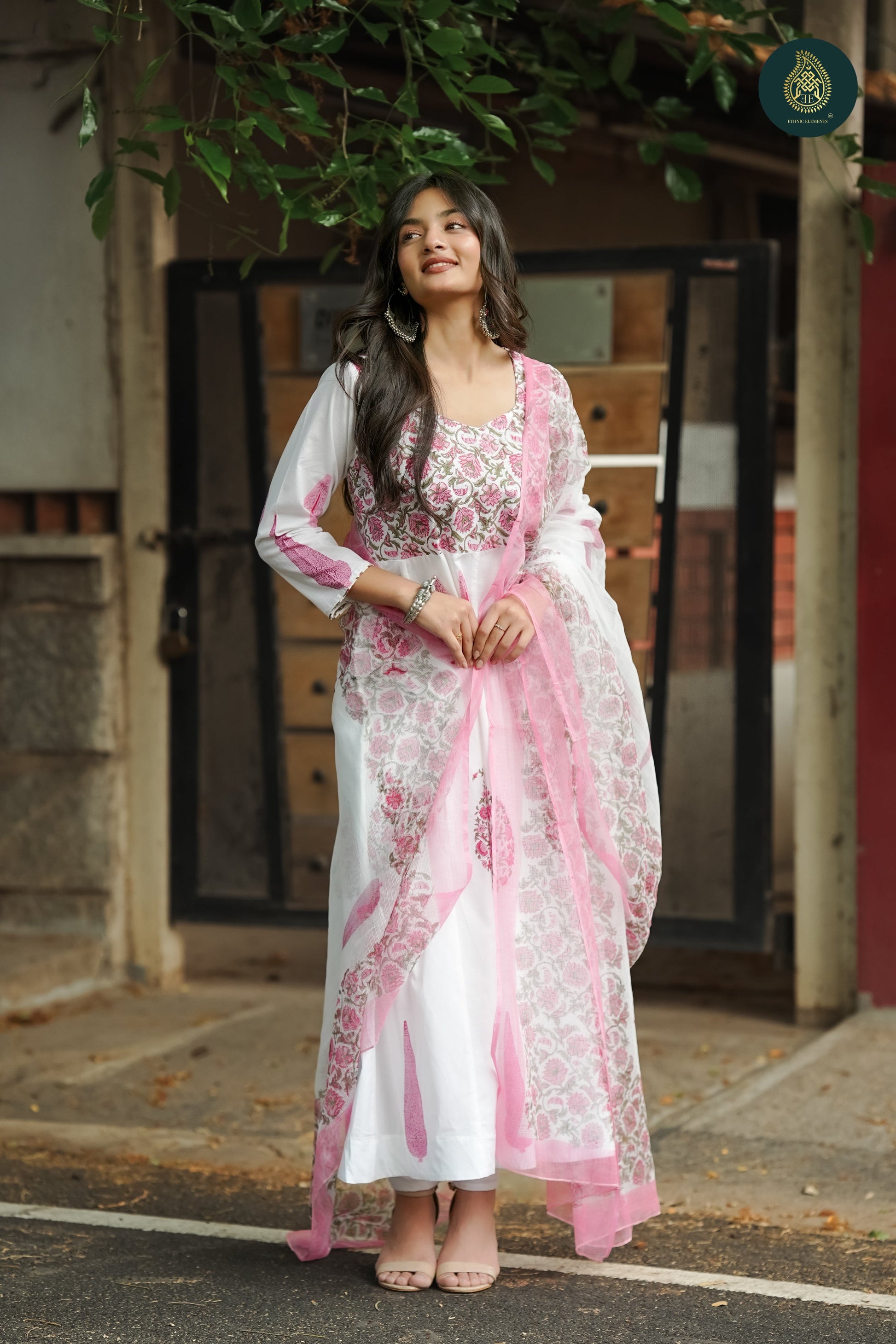 Mughal Rivayat - Handblock Cotton 3Pc stitched Suit Set