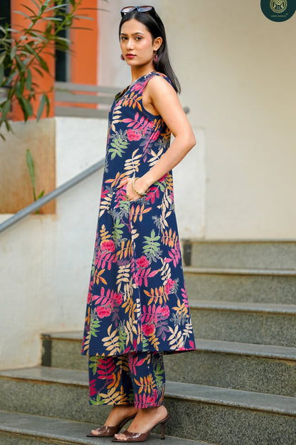 Leafy - Cotton Digital Printed Stitched 2Pc Suit Set