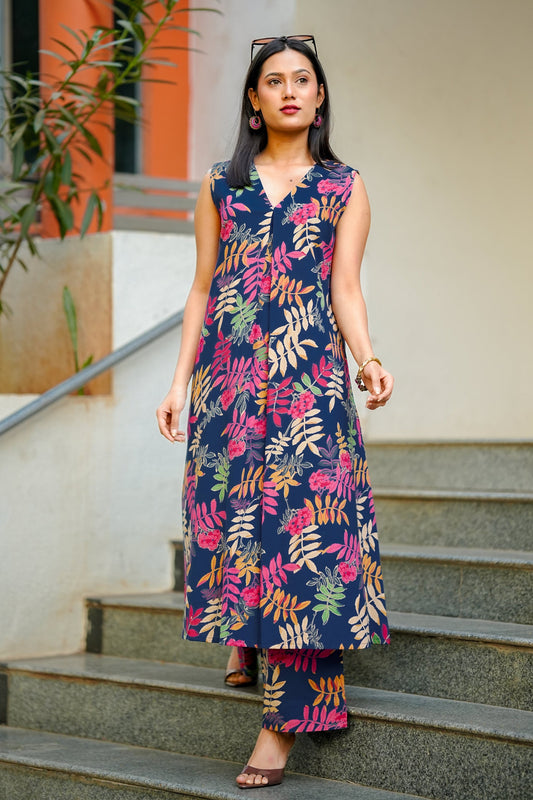Leafy - Cotton Digital Printed Stitched 2Pc Suit Set