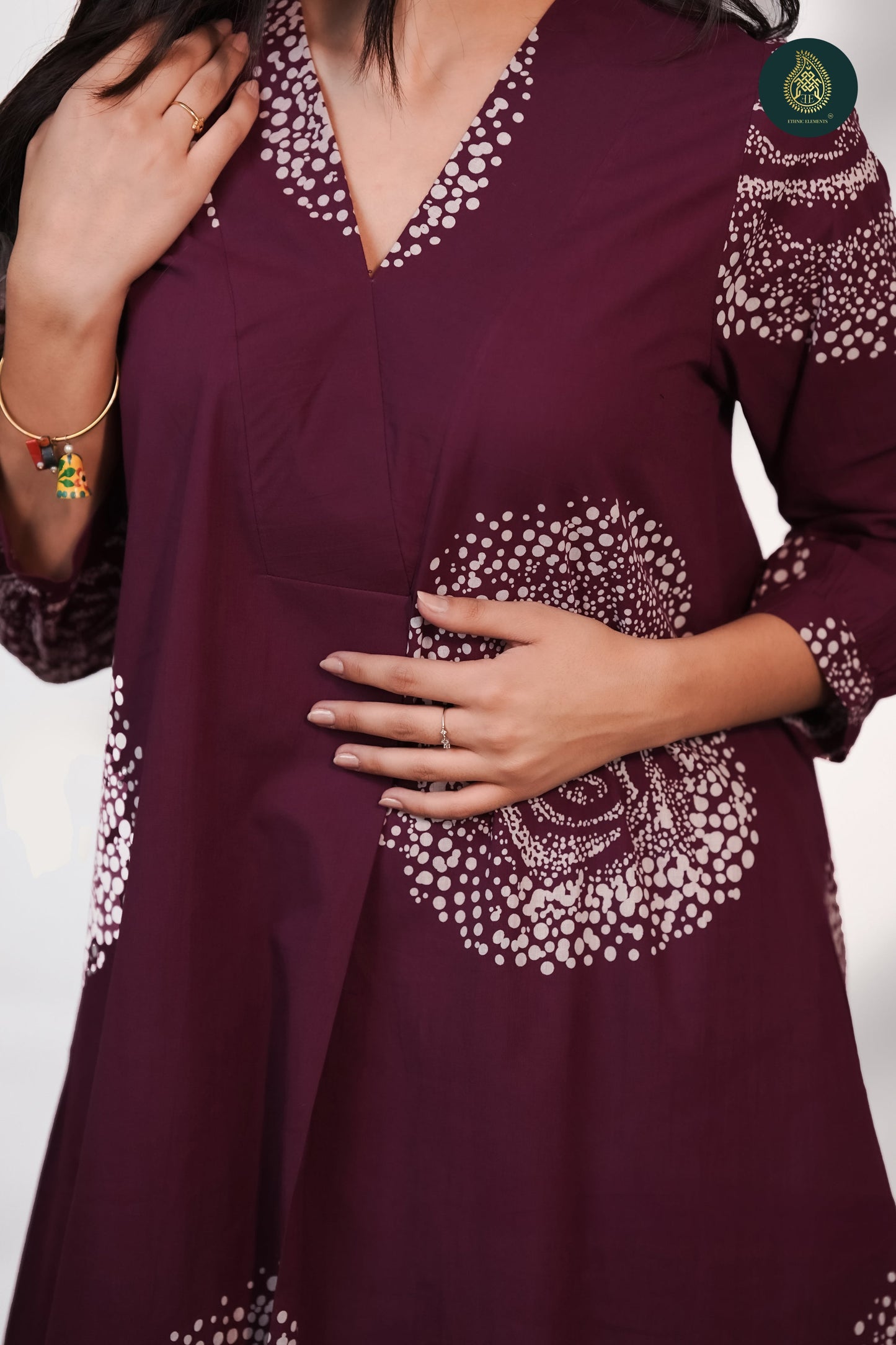 Redwine - Abstract Printed 2Pc Stitched Suit Set