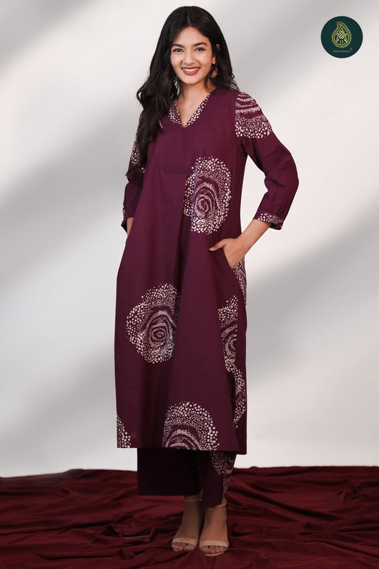 Redwine - Abstract Printed 2Pc Stitched Suit Set