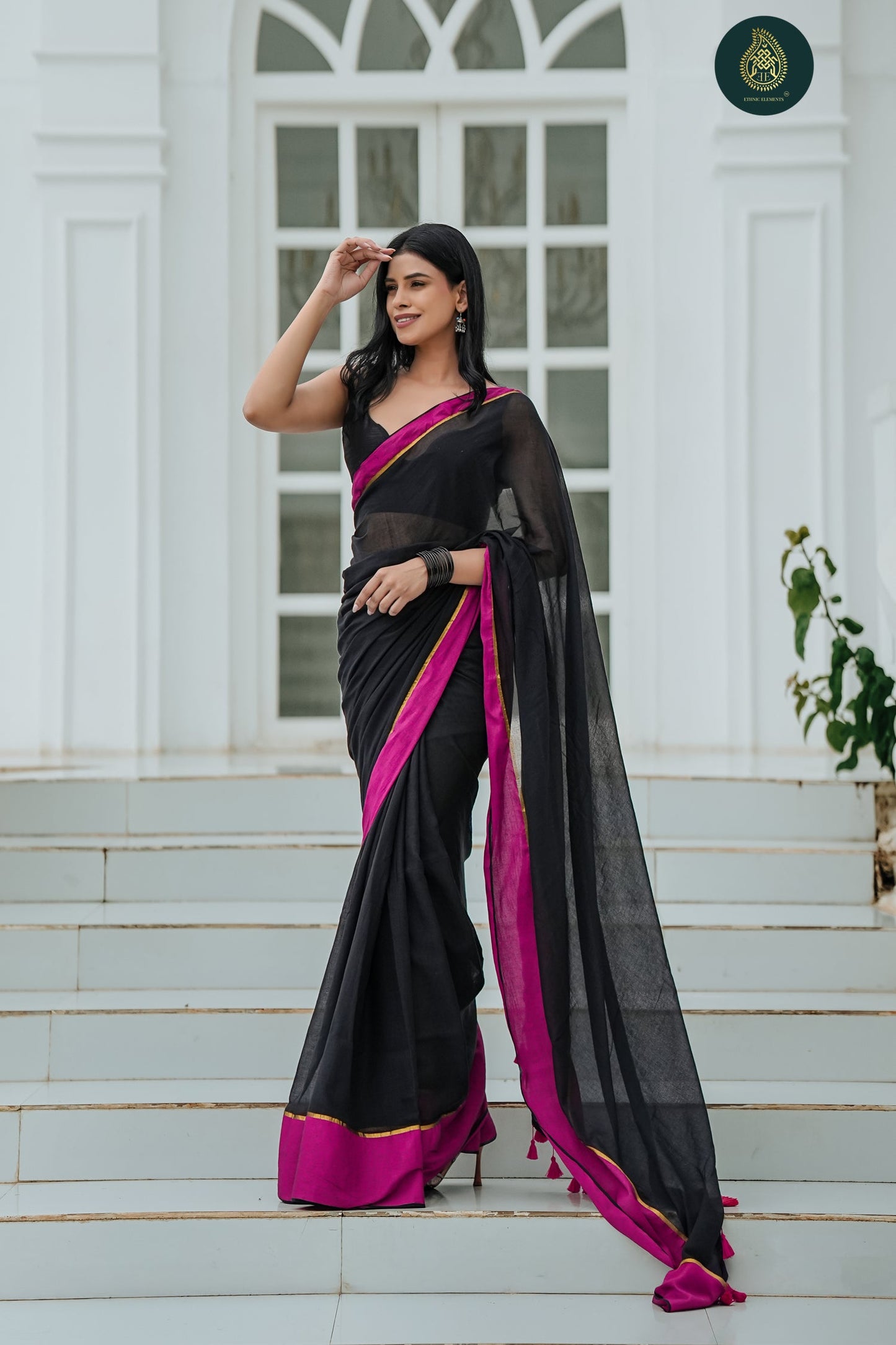 Mul Cotton Saree Kali Gulab Mehfil