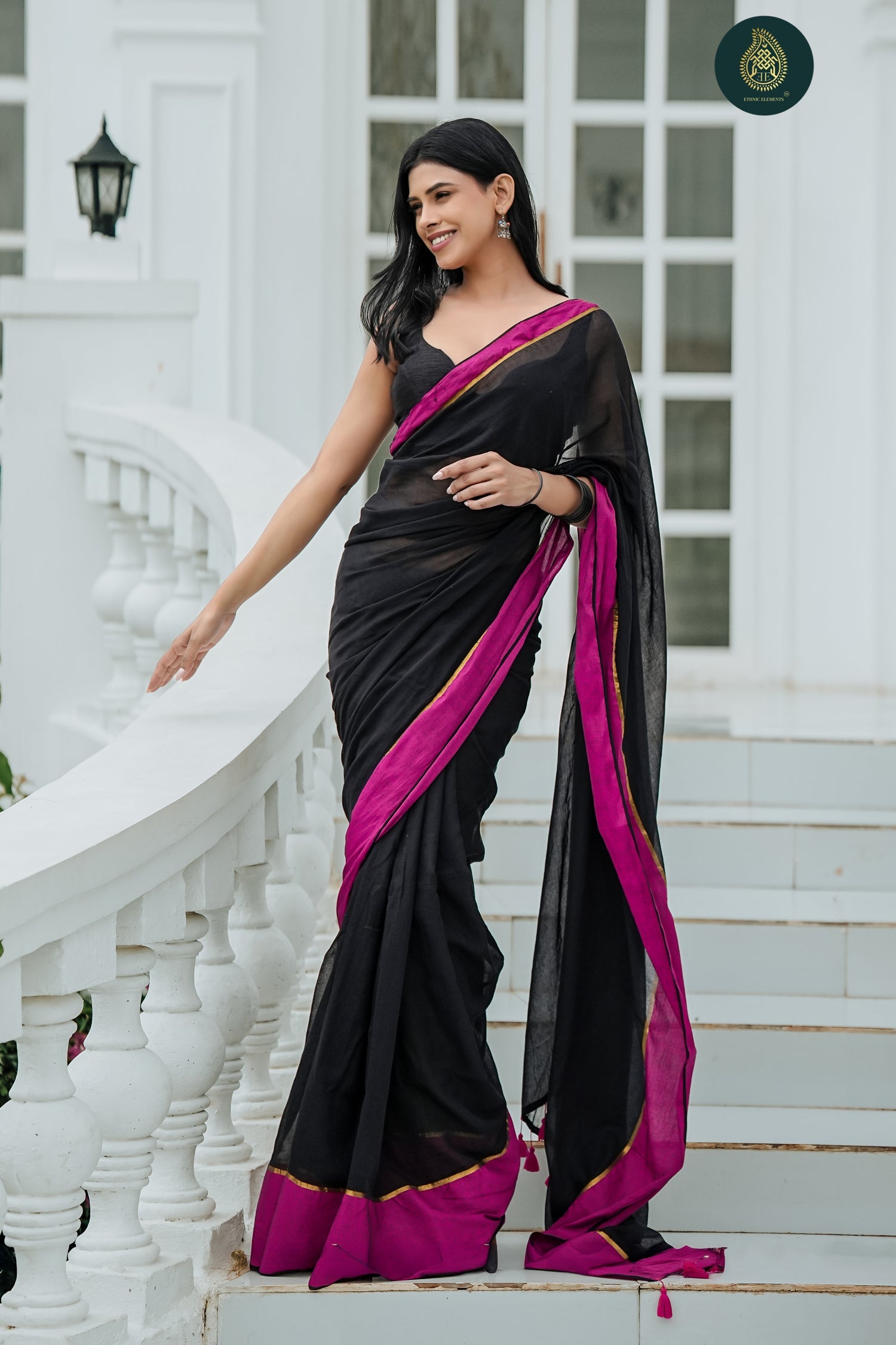 Mul Cotton Saree Kali Gulab Mehfil