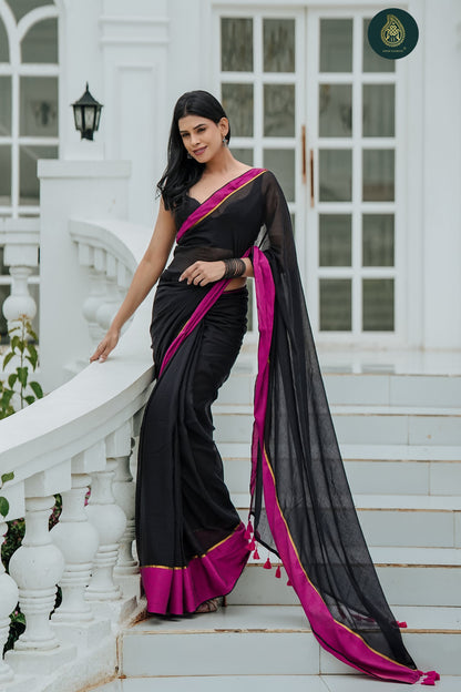 Mul Cotton Saree Kali Gulab Mehfil