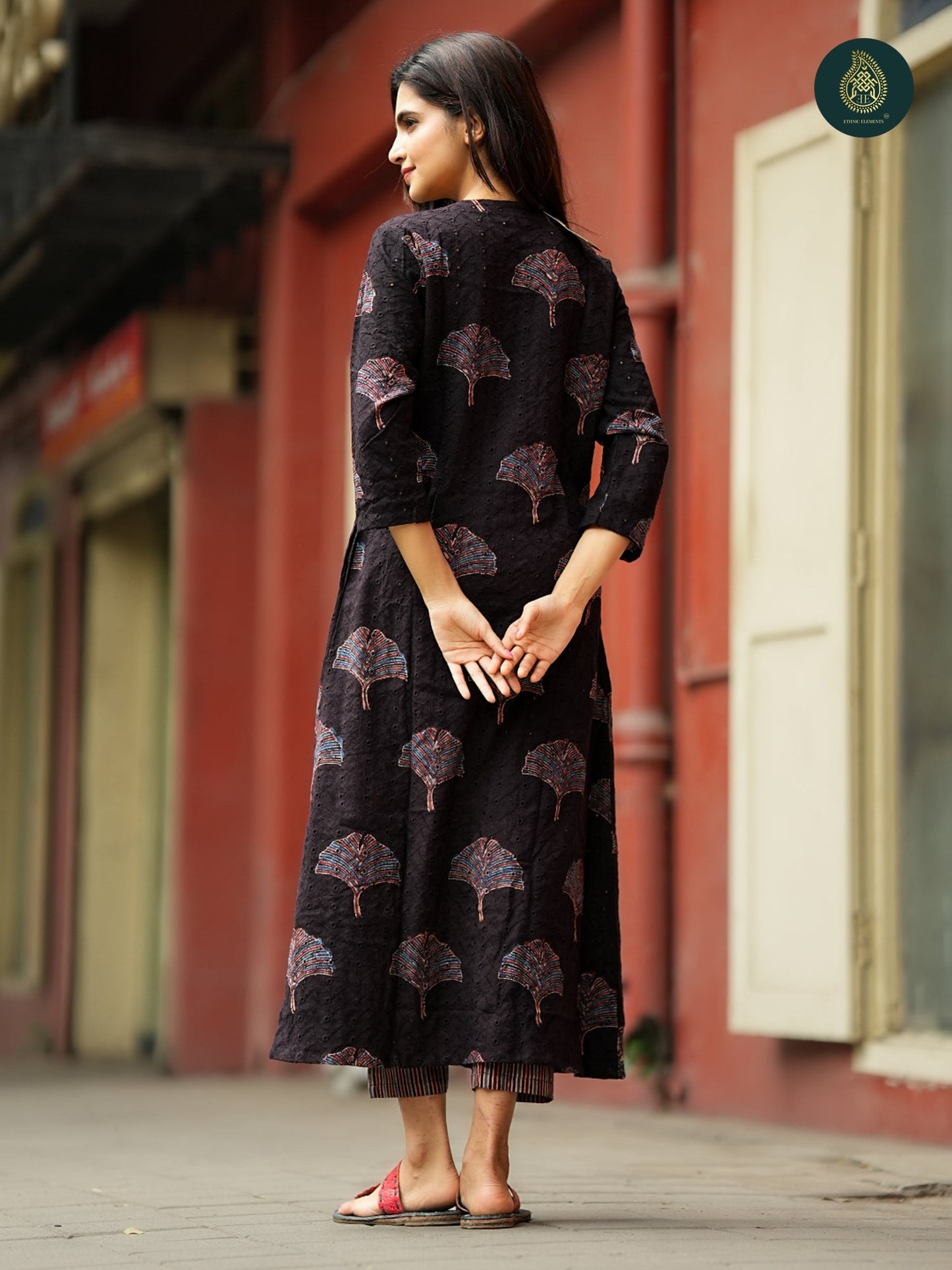 Ajrakh Patti - Handblock Ajrakh Hakoba Cotton 2Pc Suit Set