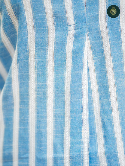 Bumble Stripes - Soft Cotton Lace 2Pc Stitched Suit Set