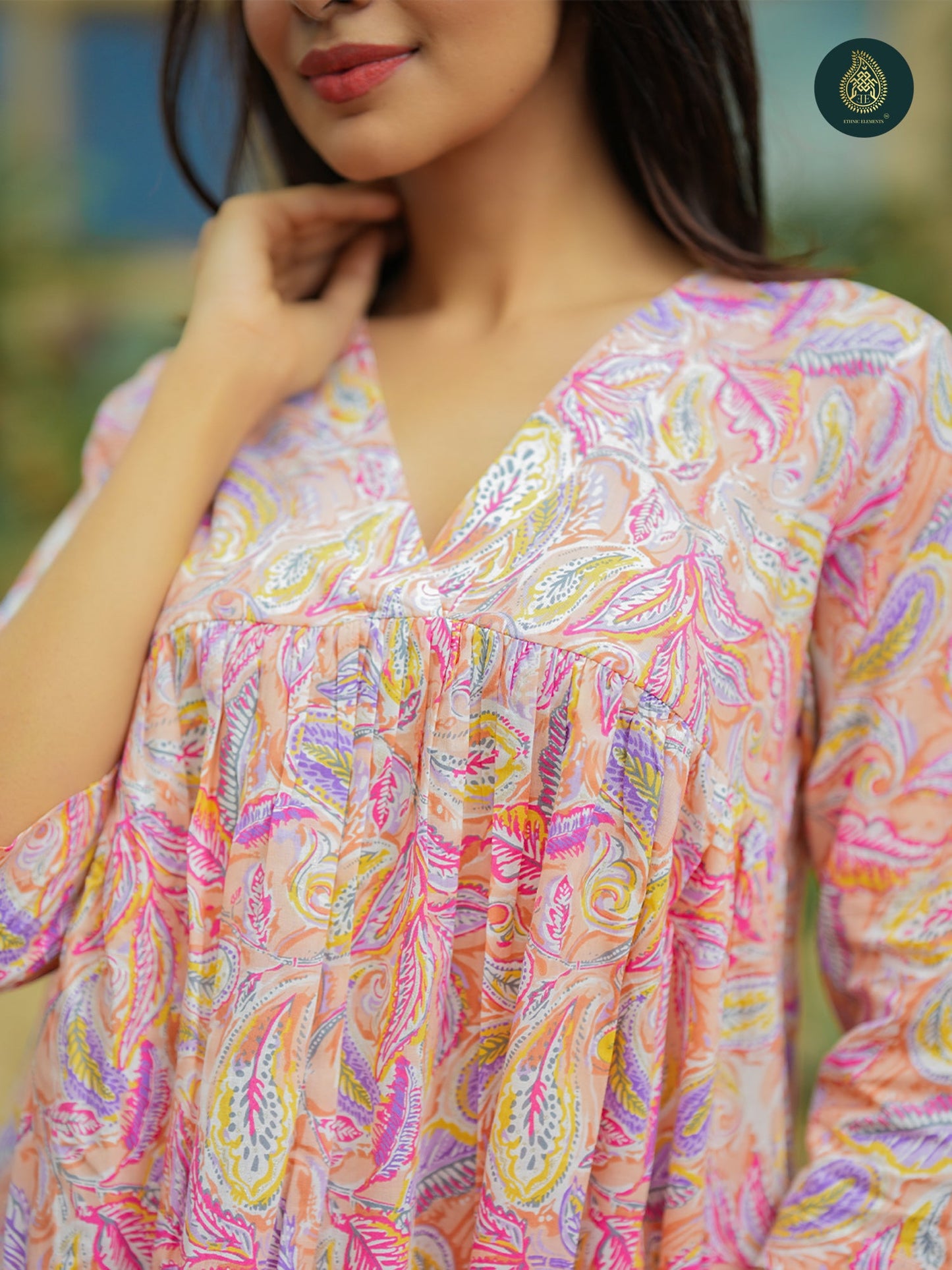 Coral Blush - Cotton Printed 2Pc Stitched Suit Set