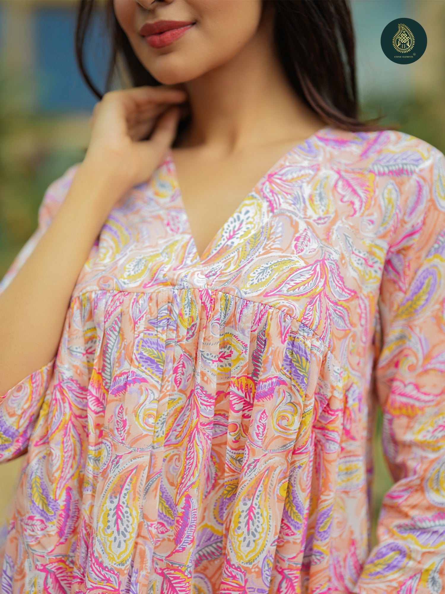 Coral Blush - Cotton Printed 2Pc Stitched Suit Set