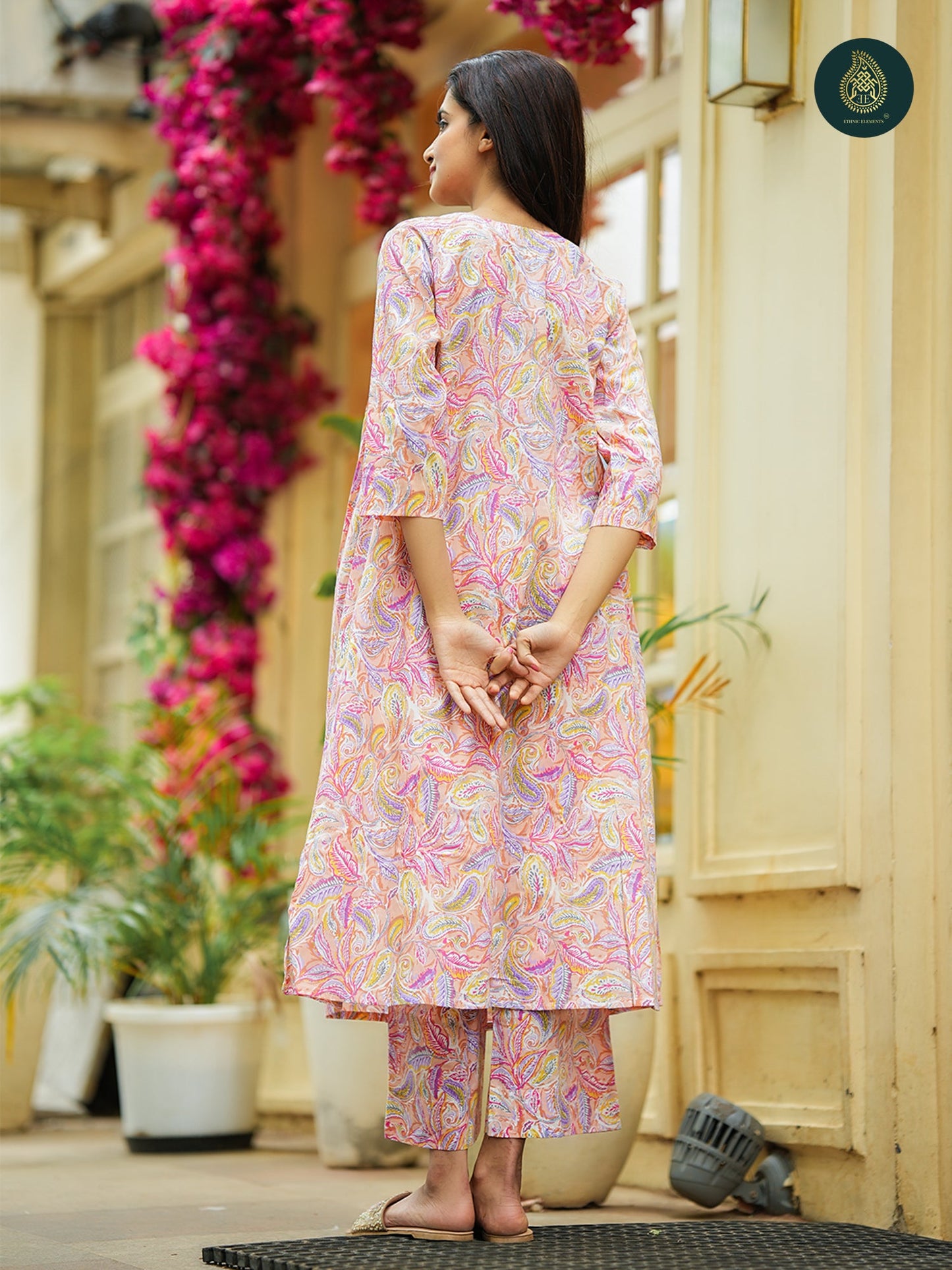 Coral Blush - Cotton Printed 2Pc Stitched Suit Set