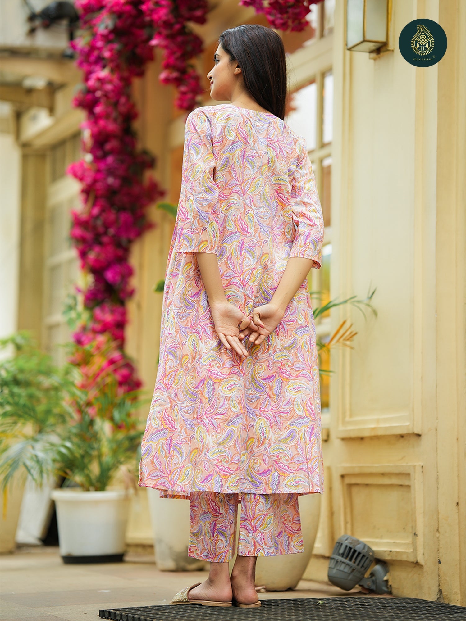 Coral Blush - Cotton Printed 2Pc Stitched Suit Set