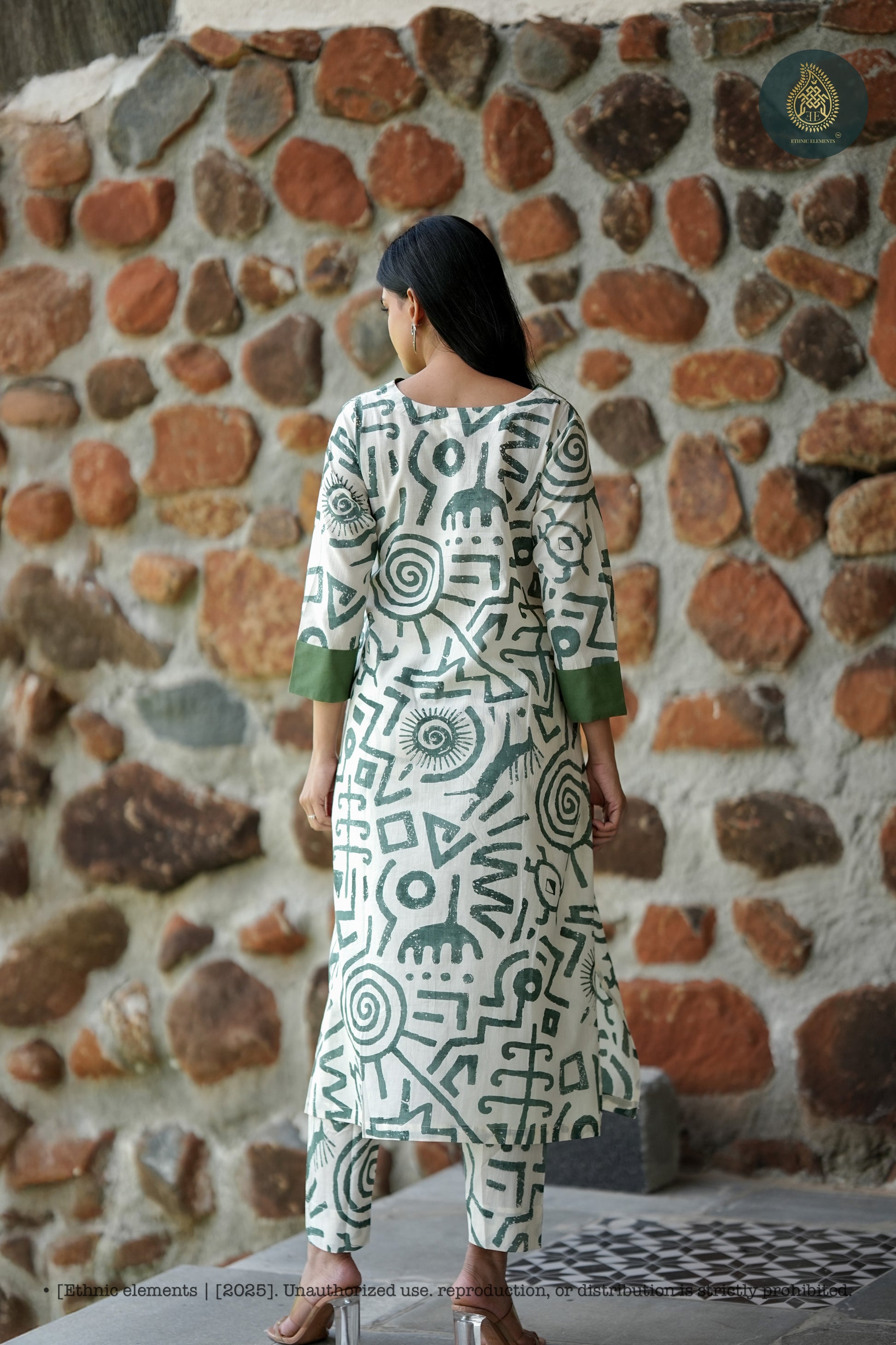 Stitched 2Pc Cotton Suit Set - Sage & Symbol