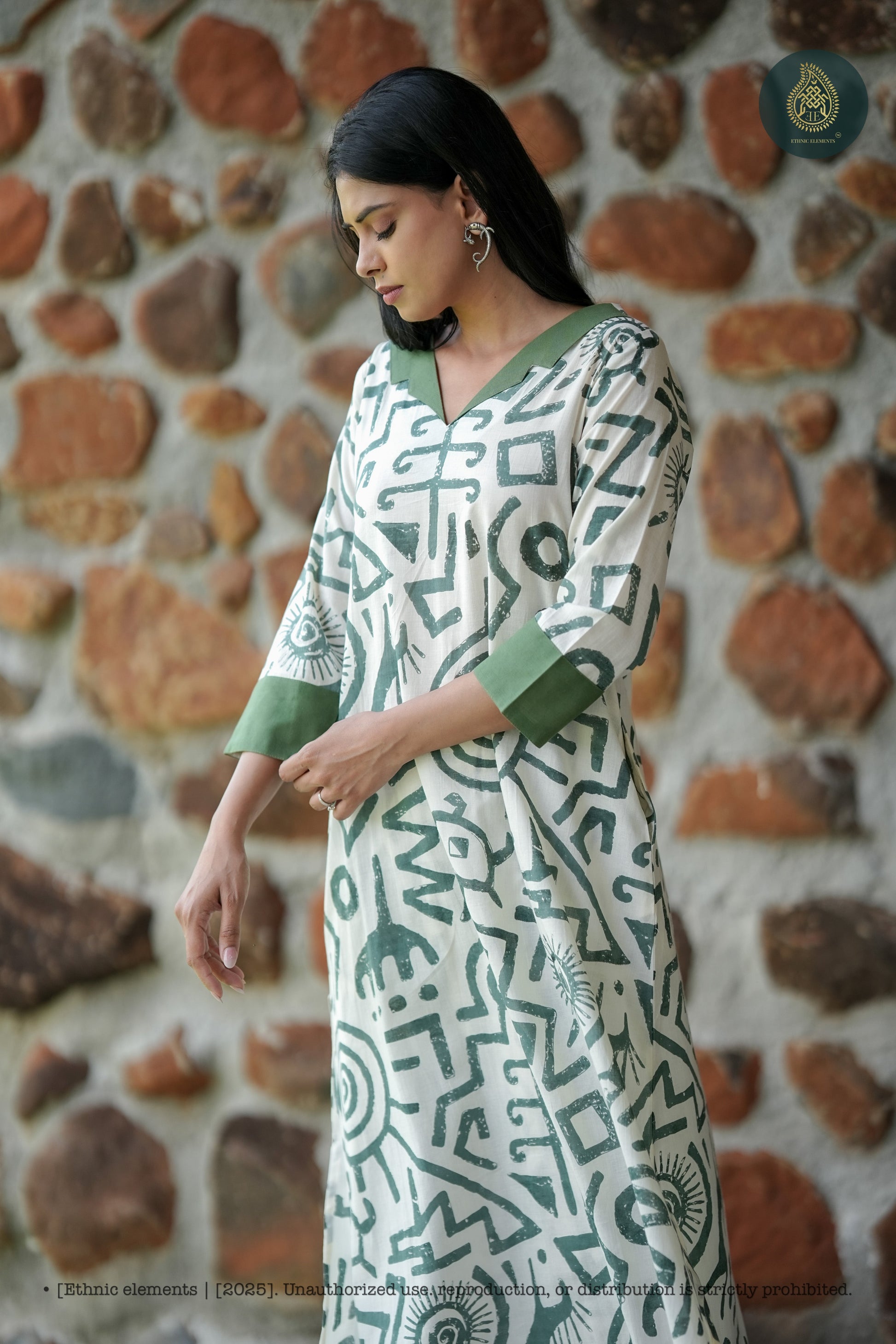 Stitched 2Pc Cotton Suit Set - Sage & Symbol