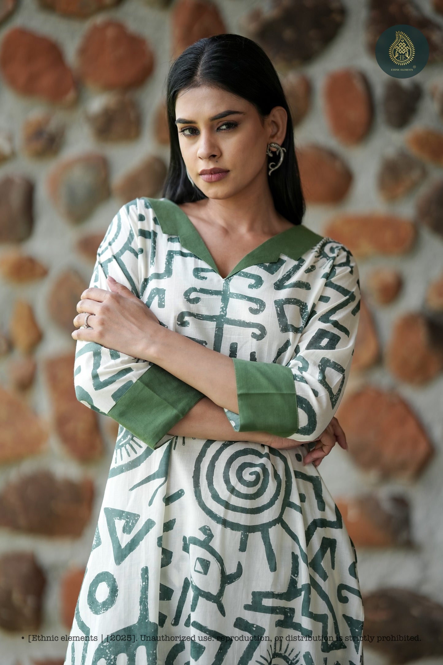 Stitched 2Pc Cotton Suit Set - Sage & Symbol