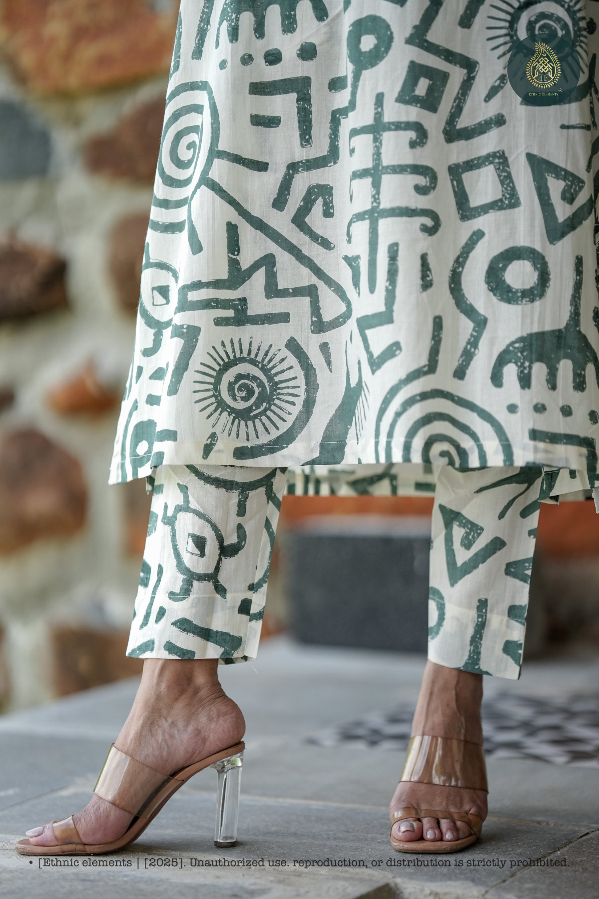 Stitched 2Pc Cotton Suit Set - Sage & Symbol