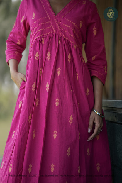 Stitched 2Pc Cotton Suit Set - Rose Ambe