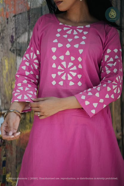 Stitched 2Pc Applique Suit Set - Meher Rose