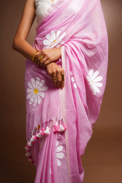 Hand Painted Cotton Saree - Consistency
