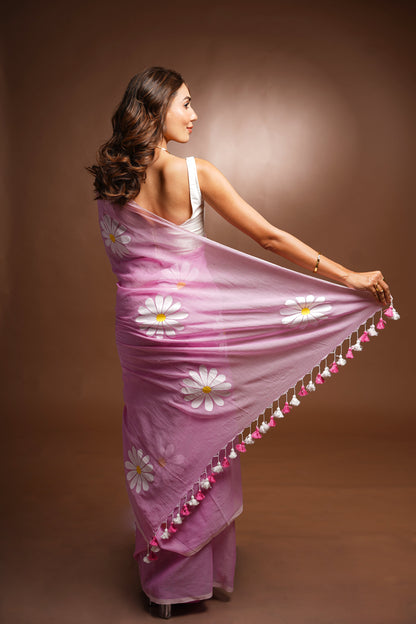 Hand Painted Cotton Saree - Consistency