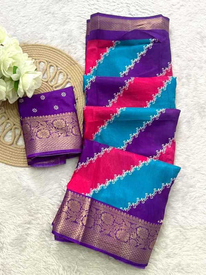 purple saree